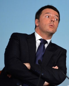 Il Presidente del Consiglio, Matteo Renzi, messa da